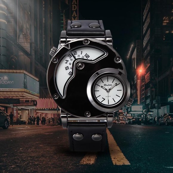 Men's Unique Analog Watch Waterproof Fashion Dress Quartz Wrist Watch Model 9591 - Picture 6 of 7